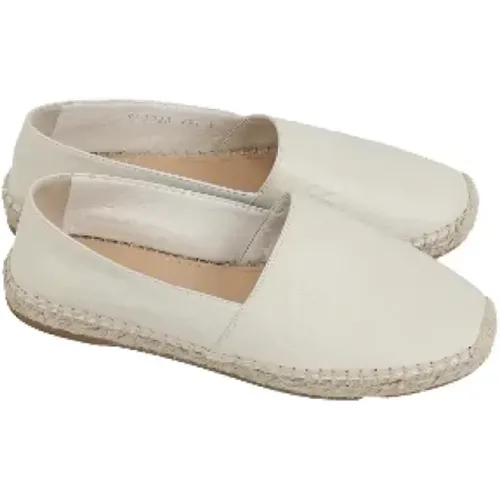 Pre-owned Flats, female, , Size: 7 1/2 US Pre-owned Leather espadrilles - Dior Vintage - Modalova