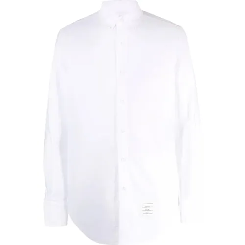 Logo-Patch Cotton Shirt , male, Sizes: L, 2XL - Thom Browne - Modalova