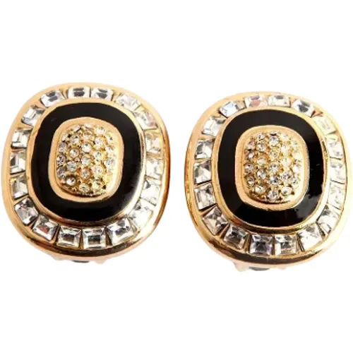 Pre-owned Jewellery, female, , Size: ONE SIZE Pre-owned Fabric earrings - Dior Vintage - Modalova