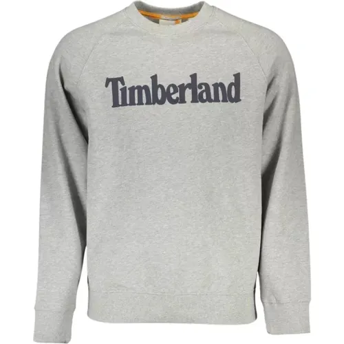 Grauer umweltfreundlicher Pullover mit Rundhalsausschnitt , Herren, Größe: M - Timberland - Modalova