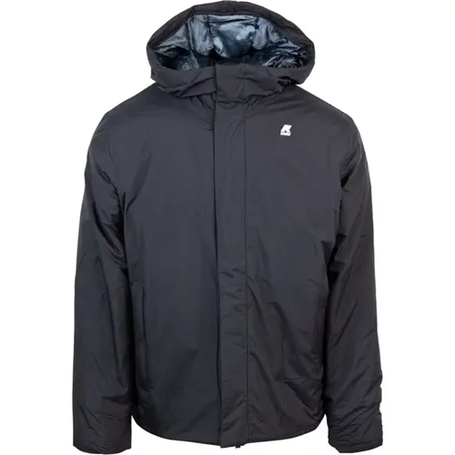 Waterproof Nylon Coat , male, Sizes: XL, 2XL - K-way - Modalova