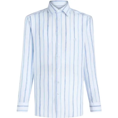 Casual Shirts, male, , Size: 2XL Striped Slim Fit Shirt - ETRO - Modalova