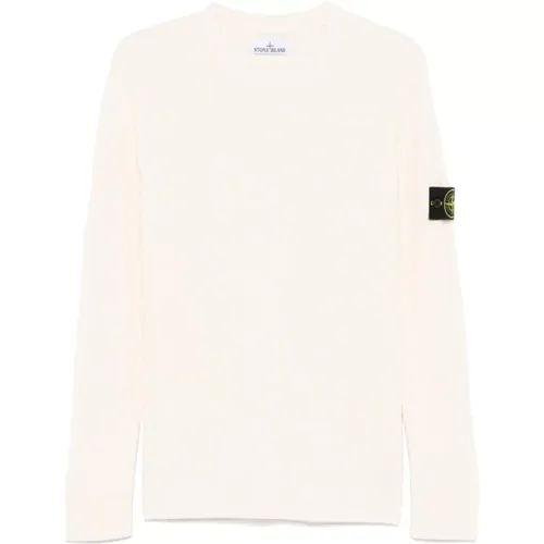 Weißer Pullover Aw24 , Herren, Größe: S - Stone Island - Modalova