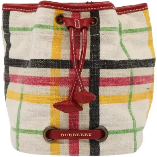 Pre-owned Bucket Bags, female, , Size: ONE SIZE Pre-owned Canvas shoulder-bags - Burberry Vintage - Modalova