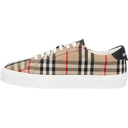 Sneakers, male, , Size: 11 1/2 US Cotton sneakers - Burberry - Modalova