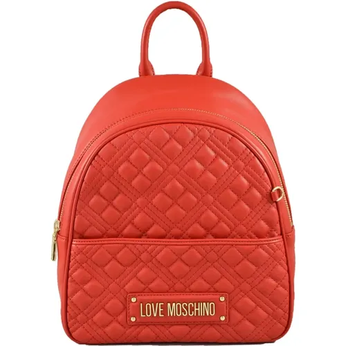 Backpack with Signature Dust Backpack , female, Sizes: ONE SIZE - Love Moschino - Modalova
