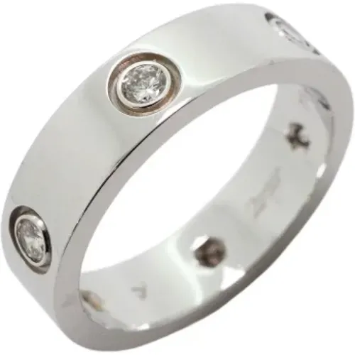 Pre-owned Jewellery, male, , Size: ONE SIZE Pre-owned White Gold rings - Cartier Vintage - Modalova