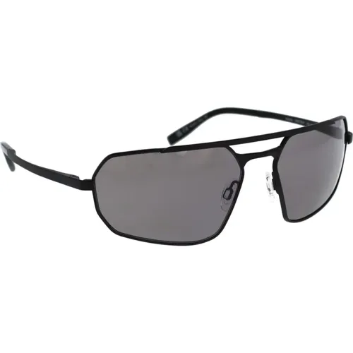Matte Polarized Sunglasses for Men , male, Sizes: 63 MM - Serengeti - Modalova