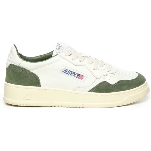 Sneakers, male, , Size: 9 US Green Leather Sneakers - Autry - Modalova