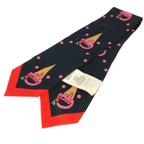 Pre-owned Scarves, female, , Size: ONE SIZE Pre-owned Silk scarves - Gucci Vintage - Modalova