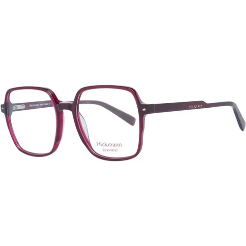 Glasses, female, , Size: ONE SIZE Burgundy Square Acetate Optical Frames - Ana Hickmann - Modalova