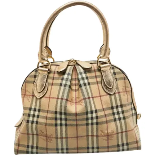 Pre-owned Coated canvas shoulder-bags , female, Sizes: ONE SIZE - Burberry Vintage - Modalova