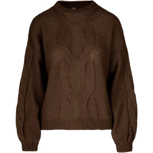 Textured Mohair Sweater for Women , female, Sizes: XS, S, L, M - BomBoogie - Modalova
