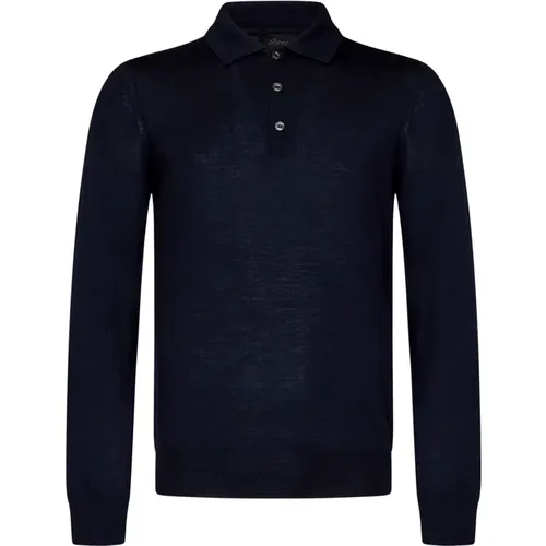 Blaues Wollseiden-Kaschmir-Sweatshirt Aw24 - Brioni - Modalova