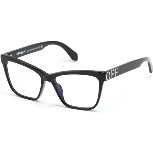 Schwarze Optische Brille Stilvolles Must-Have , unisex, Größe: 55 MM - Off White - Modalova