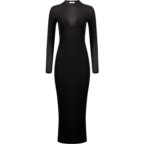 Schwarzes Kleid mit Herz-Ausschnitt , Damen, Größe: XS - Nina Ricci - Modalova