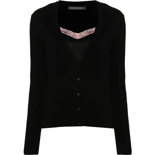 Fantasy Knit Top , female, Sizes: S, L, M - alberta ferretti - Modalova