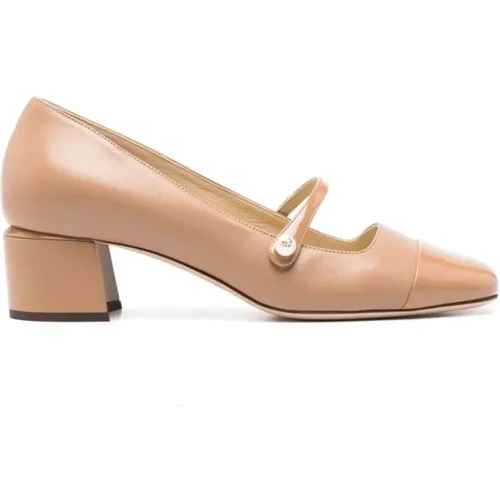 Heeled Pumps Beige Leather , female, Sizes: 4 UK, 7 UK, 3 UK, 5 1/2 UK, 5 UK, 4 1/2 UK, 3 1/2 UK, 6 UK - Jimmy Choo - Modalova