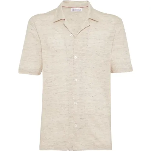 Knit Polo Shirt , male, Sizes: L, 2XL - BRUNELLO CUCINELLI - Modalova