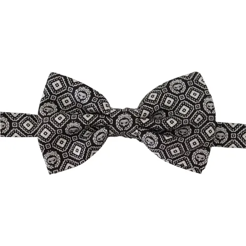 Bowties, male, , Size: ONE SIZE Silk Adjustable Neck Papillon Tie - Dolce & Gabbana - Modalova