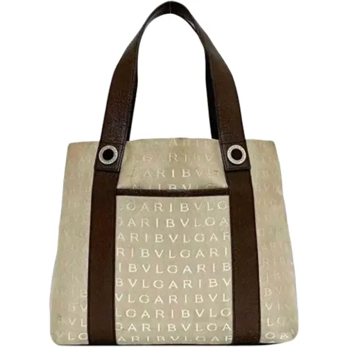 Pre-owned Tote Bags, female, , Size: ONE SIZE Pre-owned Leather totes - Bvlgari Vintage - Modalova