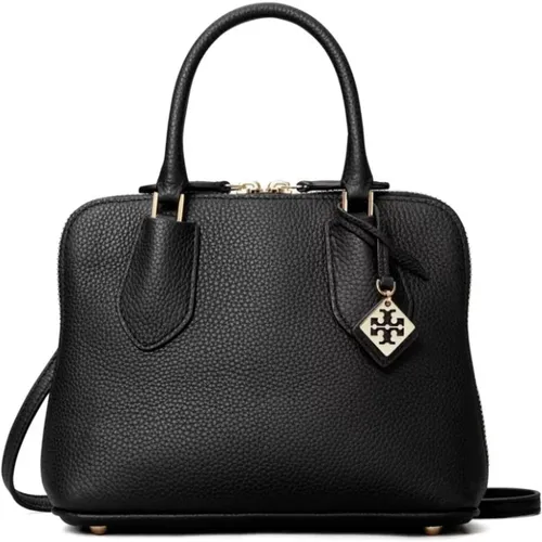 Grained Leather Logo Charm Bag , female, Sizes: ONE SIZE - TORY BURCH - Modalova