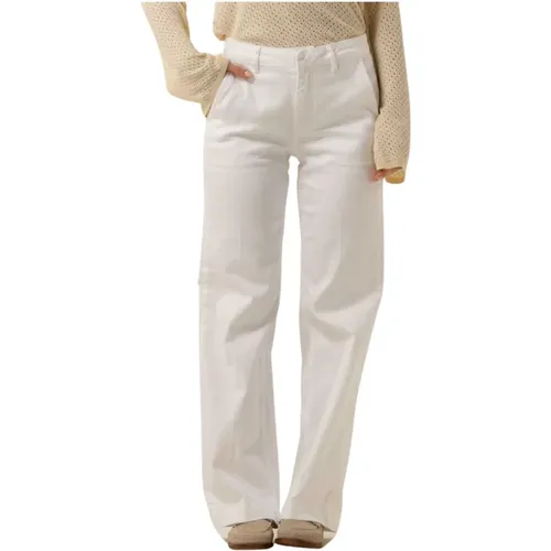 Weiße Straight Leg Jeans Laramw Pant , Damen, Größe: 2XL - My Essential Wardrobe - Modalova