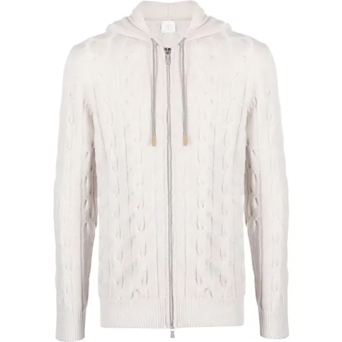 Zip-throughs, male, , Size: S Cashmere Full Zip Sweater - Eleventy - Modalova