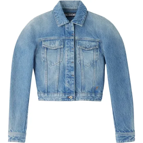 Denim Jackets, female, , Size: S Light Classic Jacket with Chest Pockets - Jacquemus - Modalova