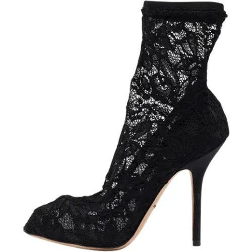 Pre-owned Lace boots , female, Sizes: 3 UK - Dolce & Gabbana Pre-owned - Modalova