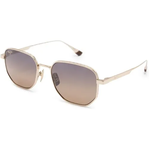 Stilvolle Goldene Sonnenbrille - Maui Jim - Modalova