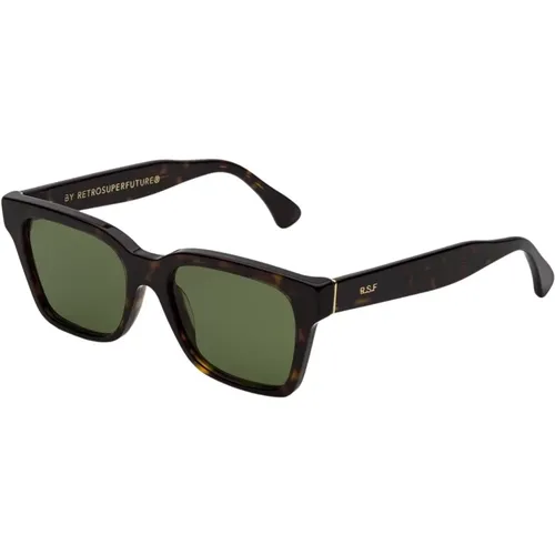 Sunglasses, unisex, , Size: 52 MM Green Retro Sunglasses - Retrosuperfuture - Modalova