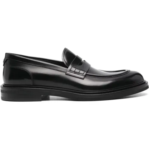 Loafers, male, , Size: 7 US Leather Slip-On Sandals - Dolce & Gabbana - Modalova