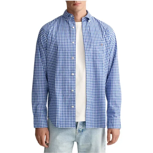 Classic Gingham Poplin Shirt , male, Sizes: 2XL, M, XL, L, S - Gant - Modalova