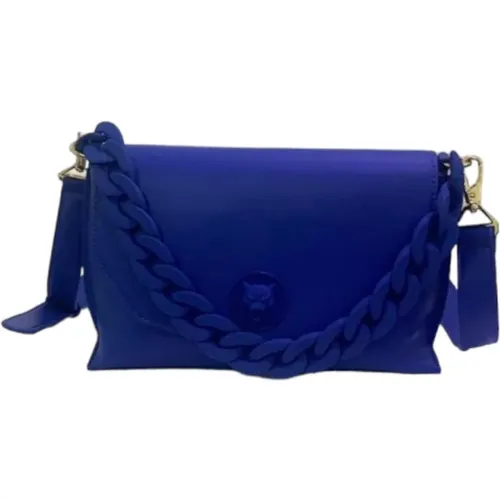 Blaue Mittelgroße Handtasche mit Verstellbarem, Abnehmbarem Schultergurt - Plein Sport - Modalova