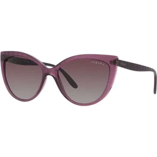 Cat-Eye Sunglasses Gradient Polarized , female, Sizes: 57 MM - Vogue - Modalova