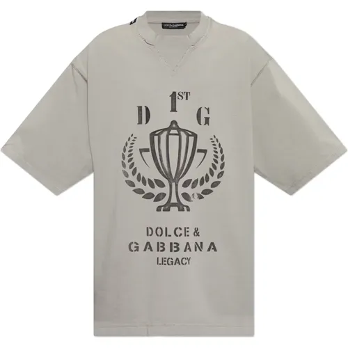 T-Shirts, male, , Size: S T-shirt with print - Dolce & Gabbana - Modalova