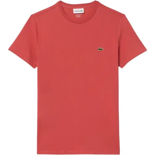 T-Shirts, male, , Size: L Coral T-shirt Th6709-41 - Lacoste - Modalova