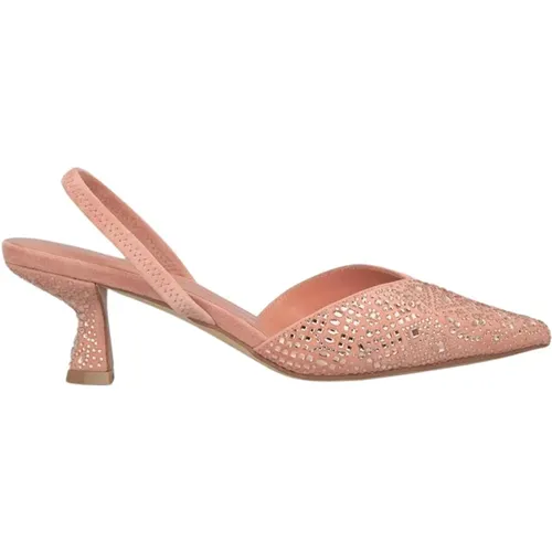 Elegante Schuhe mit niedrigem Absatz und Strass , Damen, Größe: 36 EU - Alma en Pena - Modalova