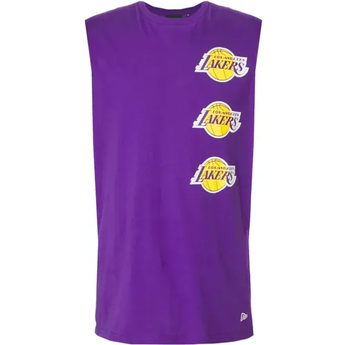 NBA Ärmelloses Lila Logo T-Shirt - new era - Modalova