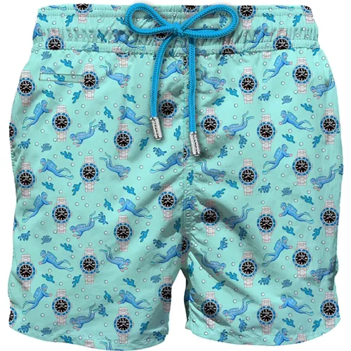 Beachwear, male, , Size: L Blue Sea Clothing for Men - MC2 Saint Barth - Modalova