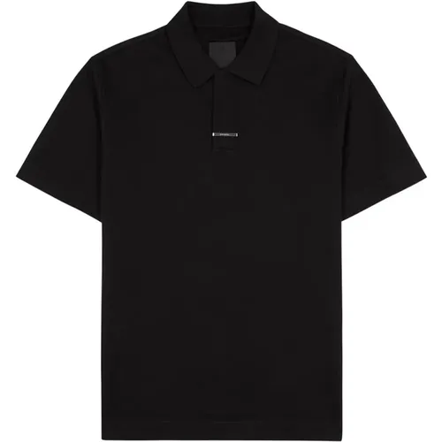 Classic Fit Plaque Polo Shirt , male, Sizes: L, S - Givenchy - Modalova