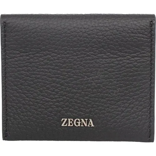 Wallets & Cardholders, male, , Size: ONE SIZE Foldable Card Holder Zegna - Ermenegildo Zegna - Modalova