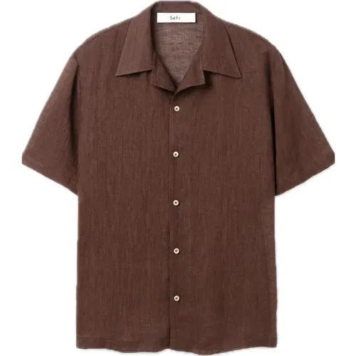 Lightweight Cotton/Linen Dalian Shirt , male, Sizes: XL, M, L - Séfr - Modalova