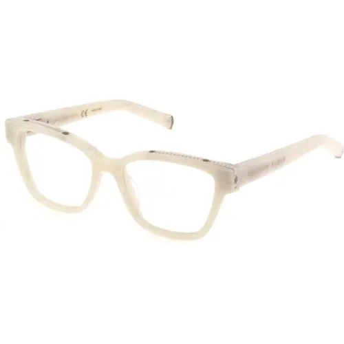 Glasses, female, , Size: 53 MM Majestic Eyewear Frames in Ivory Color - Philipp Plein - Modalova