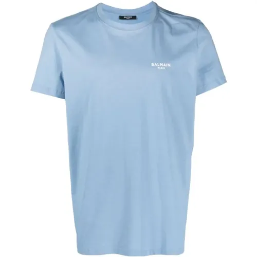Logo Crew Neck T-Shirt , male, Sizes: L, S, XL - Balmain - Modalova