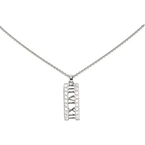 Pre-owned Jewellery, female, , Size: ONE SIZE Pre-owned White Gold necklaces - Tiffany & Co. Pre-owned - Modalova