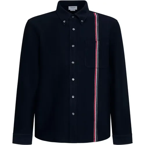 Textured Knit Shirt , male, Sizes: L, S, M - Thom Browne - Modalova