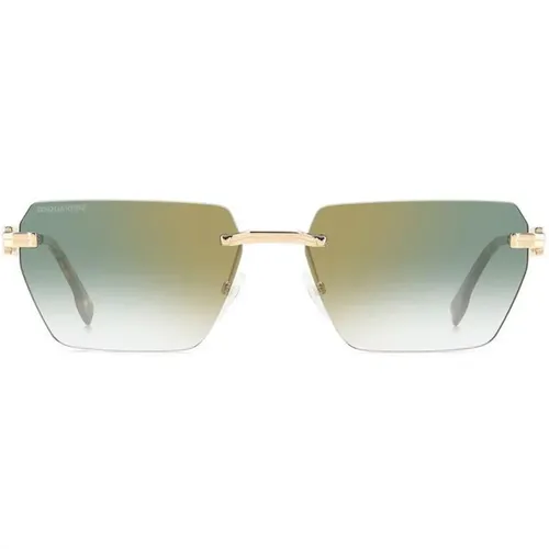 Sunglasses, male, , Size: 58 MM Modern Casual Sunglasses with Green Gradient Lenses - Dsquared2 - Modalova