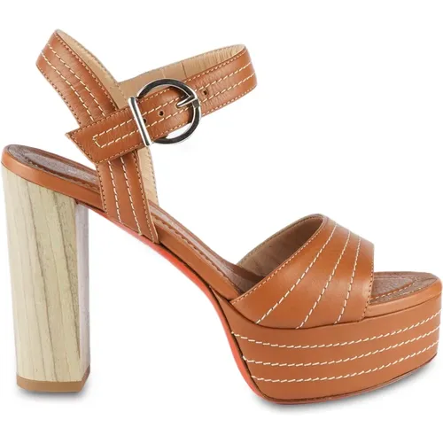 High Heel Leather Sandals , female, Sizes: 2 1/2 UK - Barbara Bui - Modalova